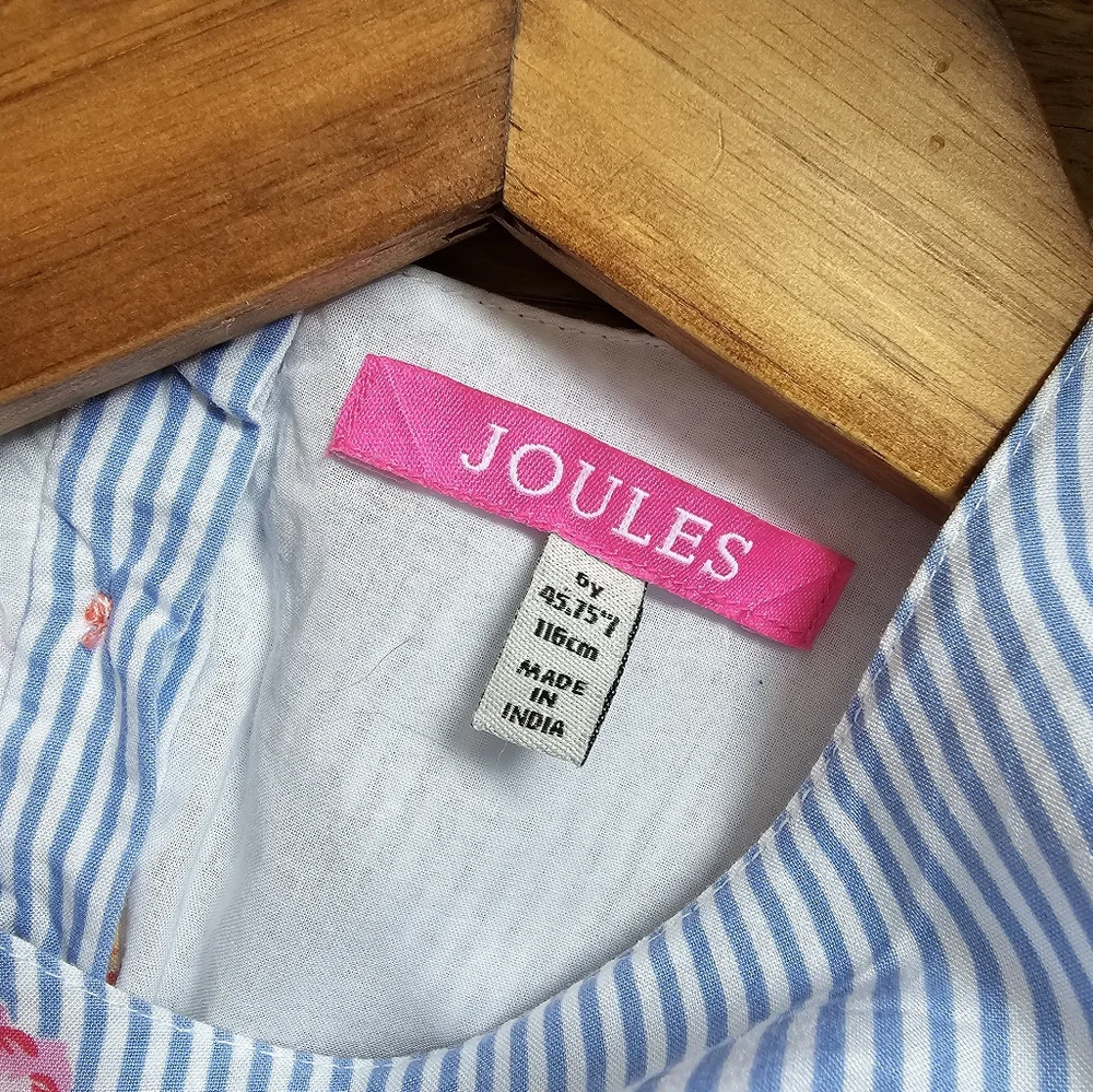 Joules Floral Striped Girls Layered Dress